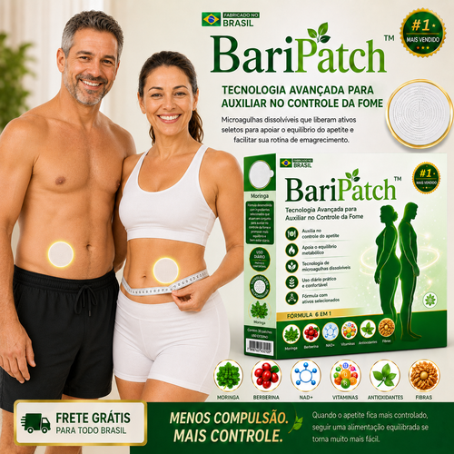 BariPatch™ 6 em 1 | Patch de Microagulhas para Controle do Apetite e Equilíbrio Metabólico